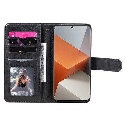 KT Multi-Functional Series-1 For Xiaomi Redmi Note 13 Pro+ 5G Case Wallet 10 Card Holder PU Leather Flip Phone Cover