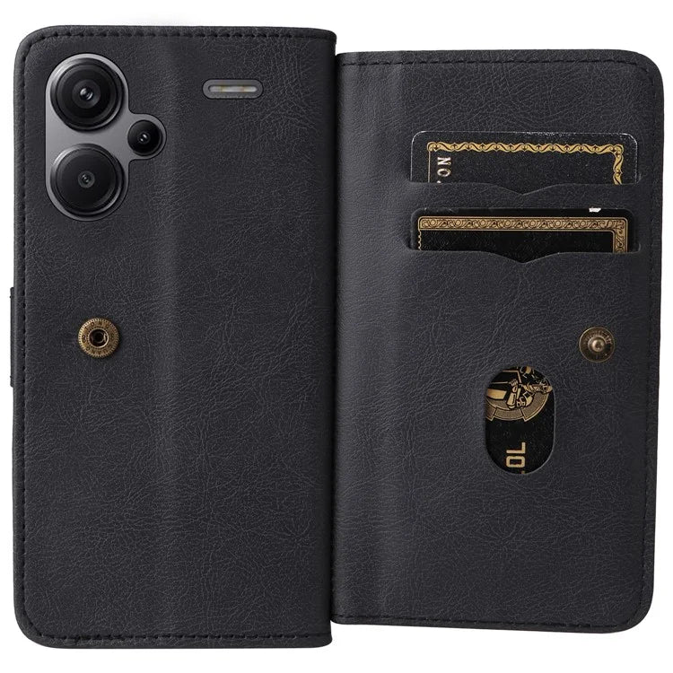 KT Multi-Functional Series-1 For Xiaomi Redmi Note 13 Pro+ 5G Case Wallet 10 Card Holder PU Leather Flip Phone Cover