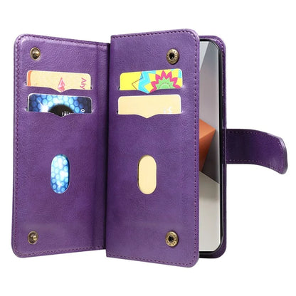 KT Multi-Functional Series-1 For Xiaomi Redmi Note 13 Pro+ 5G Case Wallet 10 Card Holder PU Leather Flip Phone Cover