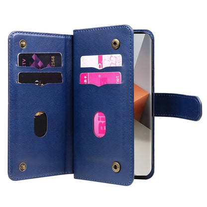 KT Multi-Functional Series-1 For Xiaomi Redmi Note 13 Pro+ 5G Case Wallet 10 Card Holder PU Leather Flip Phone Cover