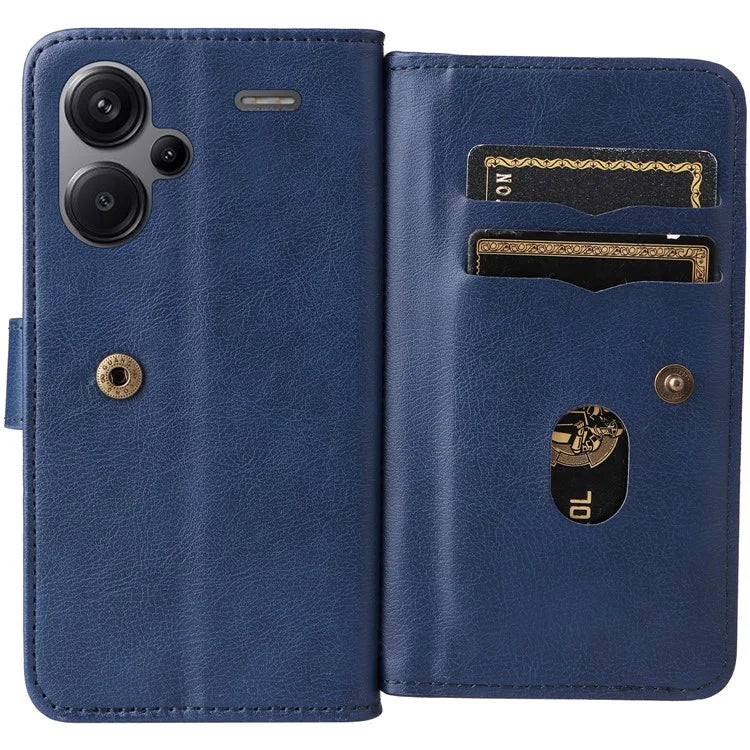 KT Multi-Functional Series-1 For Xiaomi Redmi Note 13 Pro+ 5G Case Wallet 10 Card Holder PU Leather Flip Phone Cover