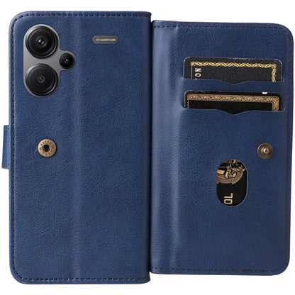 KT Multi-Functional Series-1 For Xiaomi Redmi Note 13 Pro+ 5G Case Wallet 10 Card Holder PU Leather Flip Phone Cover