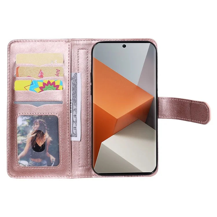KT Multi-Functional Series-1 For Xiaomi Redmi Note 13 Pro+ 5G Case Wallet 10 Card Holder PU Leather Flip Phone Cover