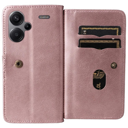 KT Multi-Functional Series-1 For Xiaomi Redmi Note 13 Pro+ 5G Case Wallet 10 Card Holder PU Leather Flip Phone Cover
