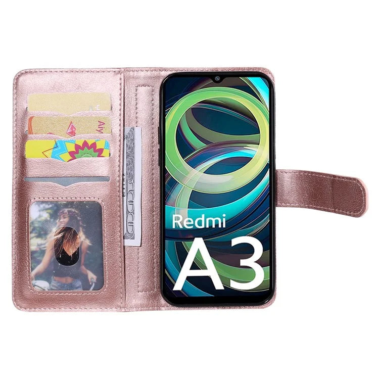 KT Multi-Functional Series-1 For Xiaomi Poco C61 4G / Redmi A3 4G Case Shockproof Flip Leather Phone Cover 10 Card Holder