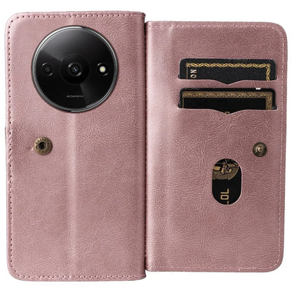 KT Multi-Functional Series-1 For Xiaomi Poco C61 4G / Redmi A3 4G Case Shockproof Flip Leather Phone Cover 10 Card Holder