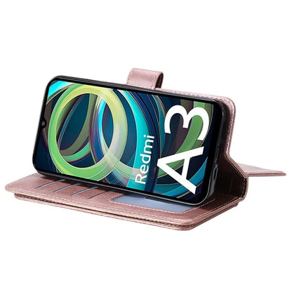 KT Multi-Functional Series-1 For Xiaomi Poco C61 4G / Redmi A3 4G Case Shockproof Flip Leather Phone Cover 10 Card Holder