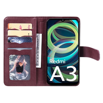 KT Multi-Functional Series-1 For Xiaomi Poco C61 4G / Redmi A3 4G Case Shockproof Flip Leather Phone Cover 10 Card Holder