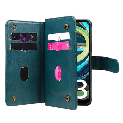 KT Multi-Functional Series-1 For Xiaomi Poco C61 4G / Redmi A3 4G Case Shockproof Flip Leather Phone Cover 10 Card Holder