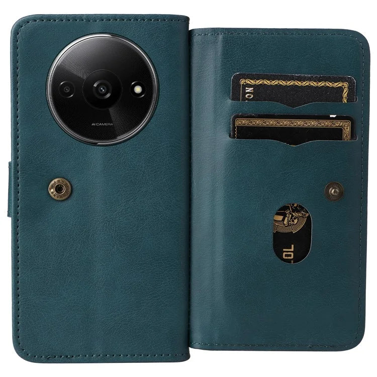 KT Multi-Functional Series-1 For Xiaomi Poco C61 4G / Redmi A3 4G Case Shockproof Flip Leather Phone Cover 10 Card Holder