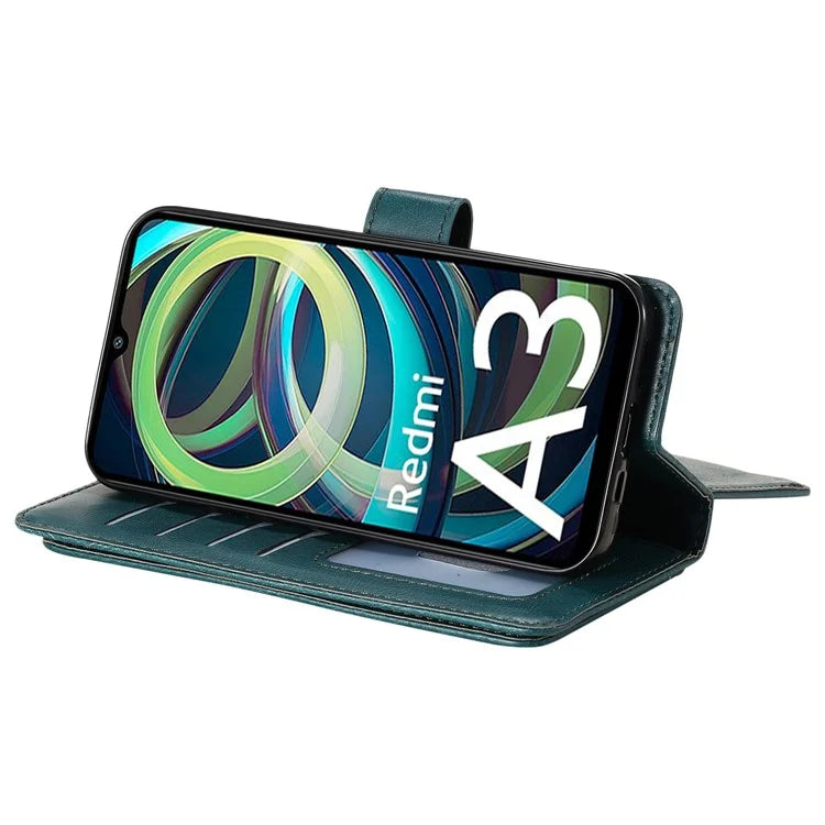 KT Multi-Functional Series-1 For Xiaomi Poco C61 4G / Redmi A3 4G Case Shockproof Flip Leather Phone Cover 10 Card Holder
