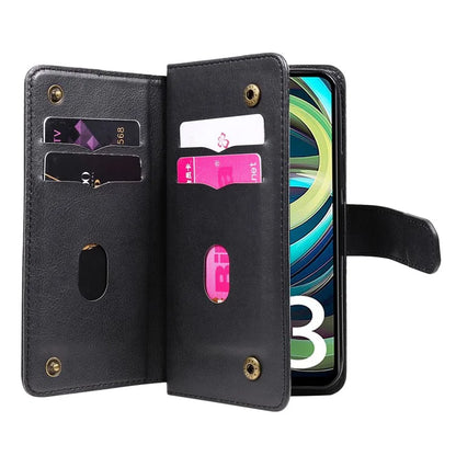 KT Multi-Functional Series-1 For Xiaomi Poco C61 4G / Redmi A3 4G Case Shockproof Flip Leather Phone Cover 10 Card Holder
