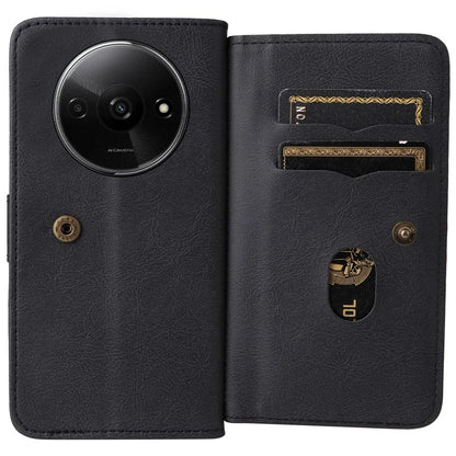 KT Multi-Functional Series-1 For Xiaomi Poco C61 4G / Redmi A3 4G Case Shockproof Flip Leather Phone Cover 10 Card Holder