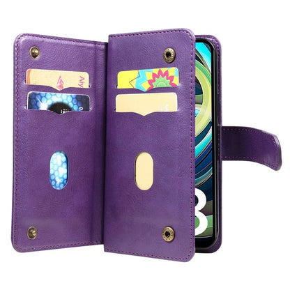 KT Multi-Functional Series-1 For Xiaomi Poco C61 4G / Redmi A3 4G Case Shockproof Flip Leather Phone Cover 10 Card Holder