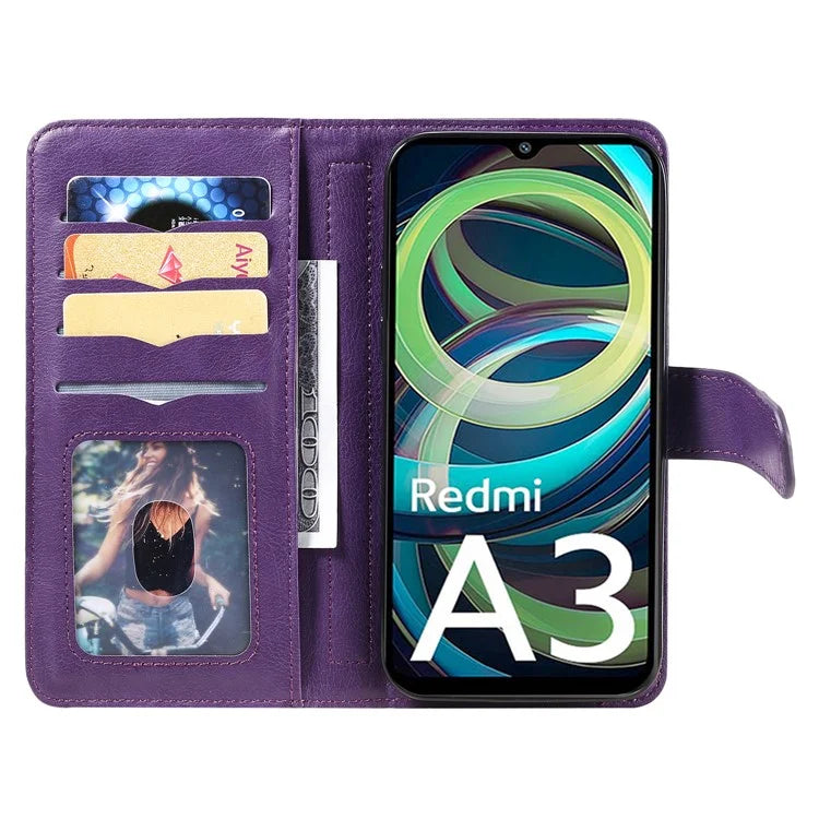KT Multi-Functional Series-1 For Xiaomi Poco C61 4G / Redmi A3 4G Case Shockproof Flip Leather Phone Cover 10 Card Holder