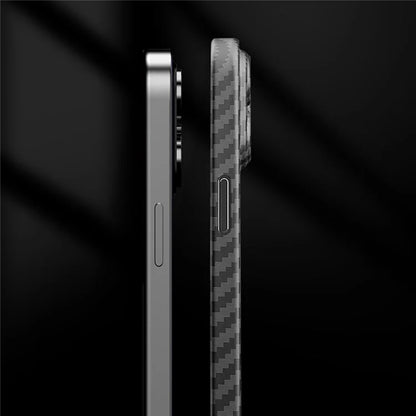 X-LEVEL For iPhone 16 Pro Case Carbon Fiber Texture PC Hard Phone Cover Anti-Fingerprint