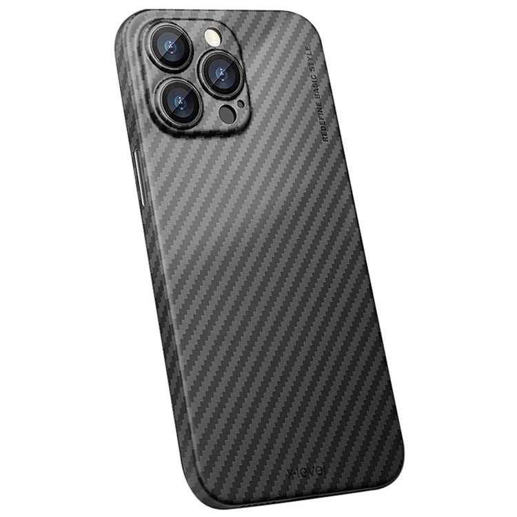 X-LEVEL For iPhone 16 Pro Max Case Slim Hard PC Phone Cover Carbon Fiber Texture