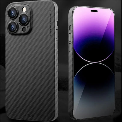X-LEVEL For iPhone 16 Pro Max Case Slim Hard PC Phone Cover Carbon Fiber Texture