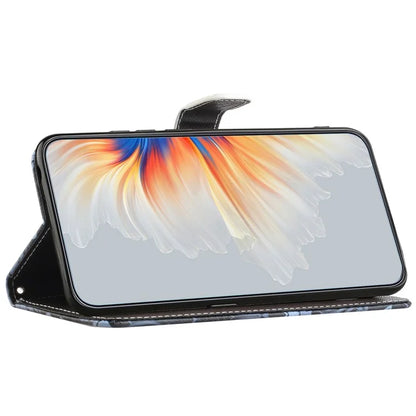 For iPhone 16 Plus Case Pattern Print PU Leather Wallet Phone Cover Cross Texture