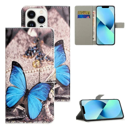 For iPhone 16 Pro Max Case PU Leather Wallet Phone Cover Pattern Print