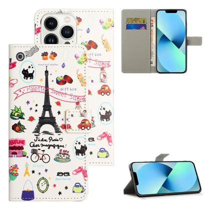 For iPhone 16 Pro Max Case PU Leather Wallet Phone Cover Pattern Print
