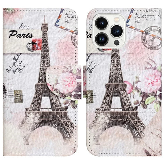 For iPhone 16 Pro Max Case Cross Texture Phone Leather Cover Pattern Printing