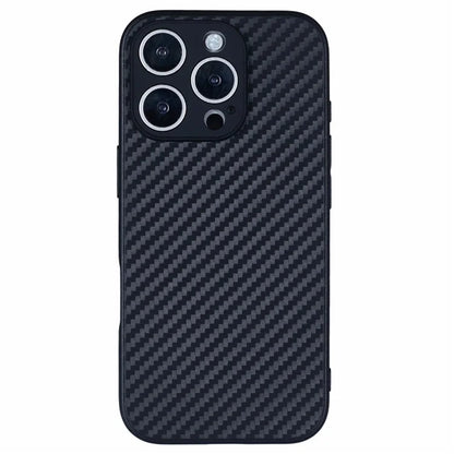 For iPhone 16 Pro Max Case Soft Flexible TPU Slim Phone Cover Carbon Fiber Texture