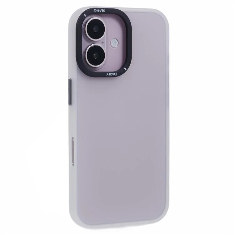 X-LEVEL For iPhone 16 Case Matte Finish PC + TPU Phone Cover
