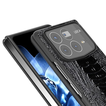 ABEEL For Xiaomi Mix Fold 4 5G Case Genuine Cow Leather+PC Crocodile Texture Phone Cover