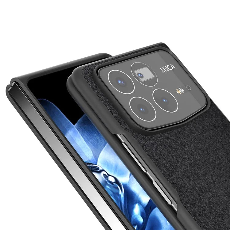 ABEEL For Xiaomi Mix Fold 4 5G Case Genuine Cow Leather+PC Anti-Drop Phone Cover