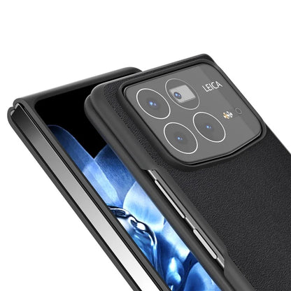 ABEEL For Xiaomi Mix Fold 4 5G Case Genuine Cow Leather+PC Anti-Drop Phone Cover
