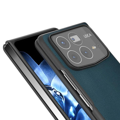 ABEEL For Xiaomi Mix Fold 4 5G Case Genuine Cow Leather+PC Anti-Drop Phone Cover