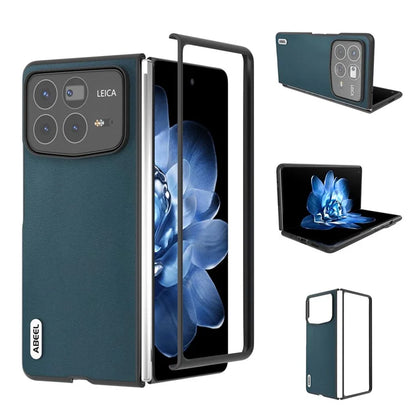 ABEEL For Xiaomi Mix Fold 4 5G Case Genuine Cow Leather+PC Anti-Drop Phone Cover