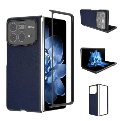 For Xiaomi Mix Fold 4 5G Case PU Leather Coated PC Folding Phone Cover