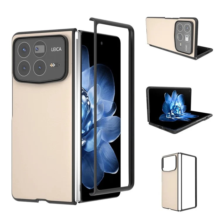 For Xiaomi Mix Fold 4 5G Case PU Leather Coated PC Folding Phone Cover