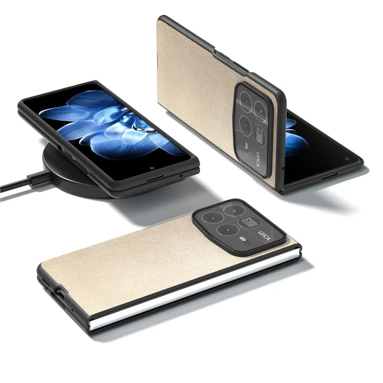 For Xiaomi Mix Fold 4 5G Case PU Leather Coated PC Folding Phone Cover