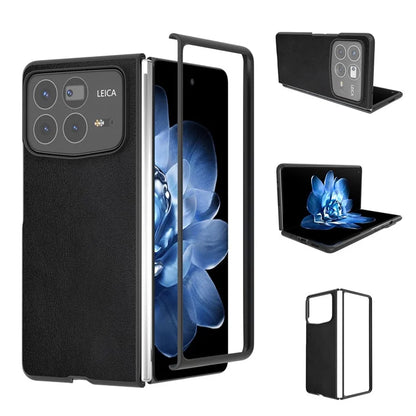 For Xiaomi Mix Fold 4 5G Case PU Leather Coated PC Folding Phone Cover