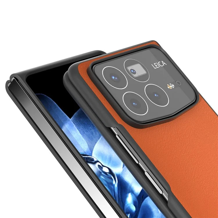For Xiaomi Mix Fold 4 5G Case PU Leather Coated PC Folding Phone Cover