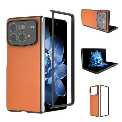 For Xiaomi Mix Fold 4 5G Case PU Leather Coated PC Folding Phone Cover