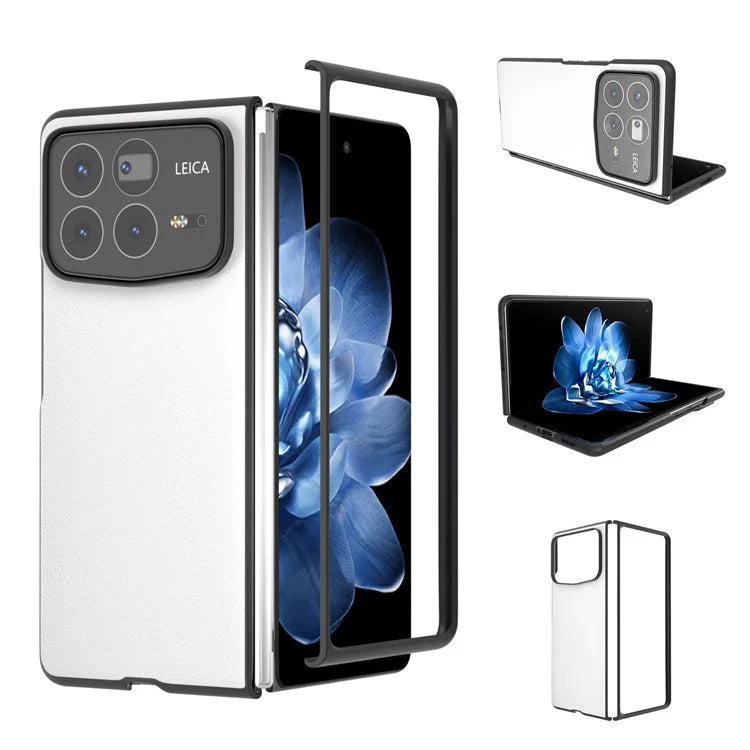 For Xiaomi Mix Fold 4 5G Case PU Leather Coated PC Folding Phone Cover