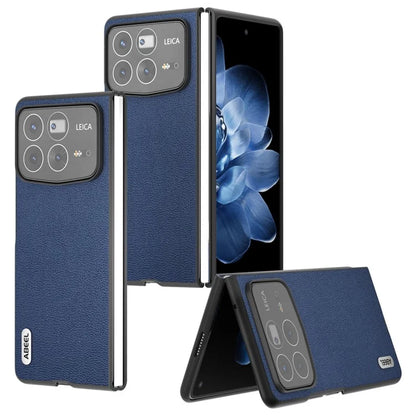 ABEEL For Xiaomi Mix Fold 4 5G Case Genuine Cow Leather+PC Protective Phone Cover