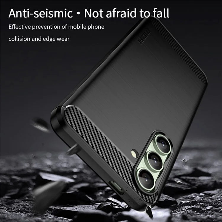 MOFI JK TPU Series-1 For Samsung Galaxy S24 FE TPU Case Carbon Fiber Texture Phone Cover