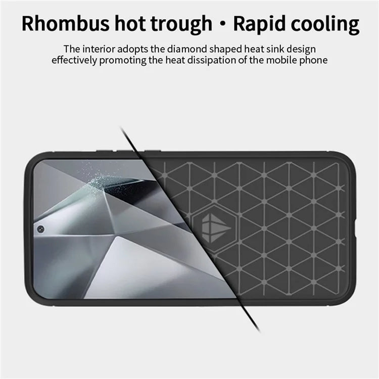MOFI JK TPU Series-1 For Samsung Galaxy S24 FE TPU Case Carbon Fiber Texture Phone Cover