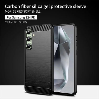 MOFI JK TPU Series-1 For Samsung Galaxy S24 FE TPU Case Carbon Fiber Texture Phone Cover