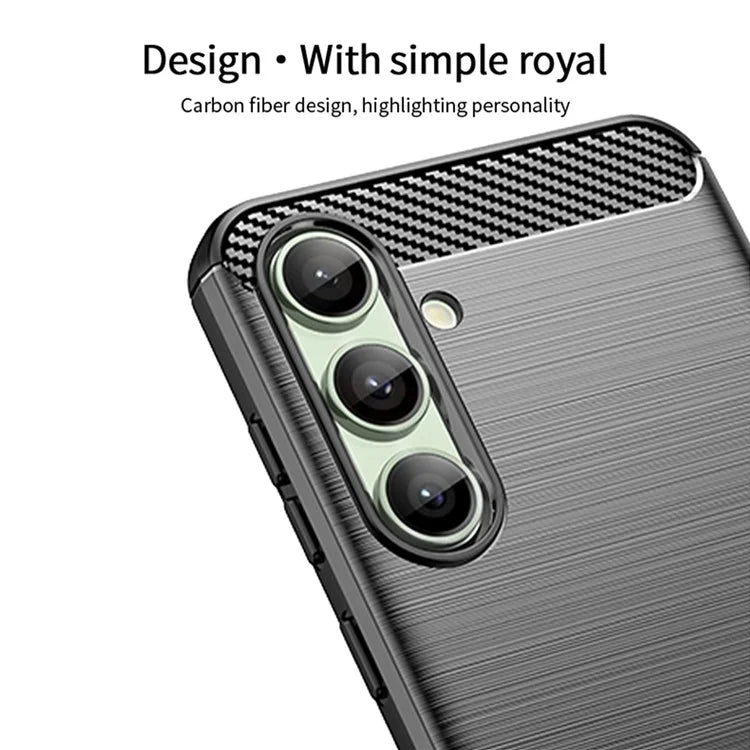 MOFI JK TPU Series-1 For Samsung Galaxy S24 FE TPU Case Carbon Fiber Texture Phone Cover