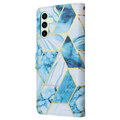 For Samsung Galaxy S24 FE Case Lacquered Marble Pattern Leather Phone Cover