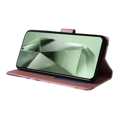 For Samsung Galaxy S24 FE Case Lacquered Marble Pattern Leather Phone Cover