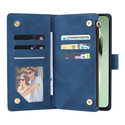 For Samsung Galaxy S24 FE Case Zipper Wallet PU Leather Flip Phone Cover