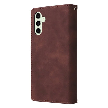 For Samsung Galaxy S24 FE Case Zipper Wallet PU Leather Flip Phone Cover