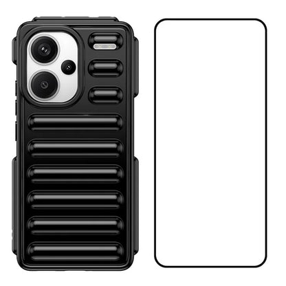 WANLONFENG LK Series for Xiaomi Redmi Note 13 Pro+ 5G Case with Screen Film TPU Phone Cover 3D Capsule Back